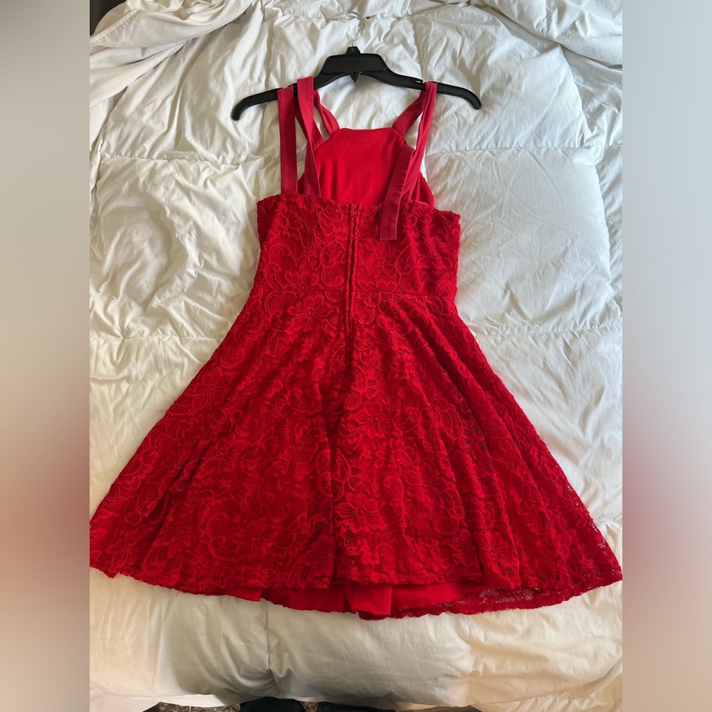 Super cute Red Dress with Roses and Lace🔥❤️